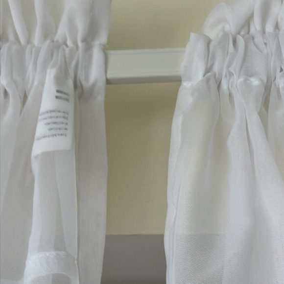 VINTAGE SWAG VALENCES PAIR  SEMISHEER COTTON POLYESTER - Picture 11 of 15